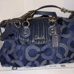 EUC Blue Coach Hobo Bag
